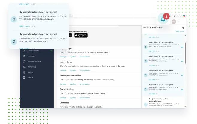 Notifications panel section image